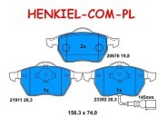 KLOCKI HAMULCOWE ATE 13.0460-7122.2 - AUDI A3 TT SEAT LEON TOLEDO II SKODA OCTAVIA VW BORA GOLF IV POLO - OŚ PRZEDNIA