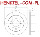 Tarcze hamulcowe pełne MIKODA 1164 + KLOCKI QUARO QP6986C ceramiczne - HYUNDAI SONATA VI (YF) SONATA VII (LF) - OŚ TYLNA