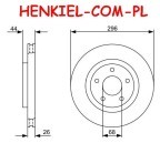 Tarcza hamulcowa wentylowana MIKODA 1533 - NISSAN QASHQAI/QASHQAI +2 I (J10,JJ10) - OŚ PRZEDNIA