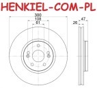 Tarcze hamulcowe wentylowane MIKODA 1736 + KLOCKI BREMBO P68030 - RENAULT LAGUNA II (BG0/1_) LAGUNA II Grandtour (KG0/1_) - OŚ PRZEDNIA