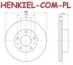 Tarcza hamulcowa wentylowana MIKODA 0374 - FIAT DUCATO CITROEN JUMPER PEUGEOT BOXER - OŚ PRZEDNIA