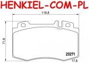 Klocki hamulcowe TEXTAR 2327102 - MERCEDES-BENZ KLASA C (W203,S203) KLASA M (W163) KLASA S (W220) KLASA S coupe (C215) SL (R129) - OŚ PRZEDNIA