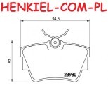 Tarcze hamulcowe pełne z łożyskiem i pierścieniem ABS MIKODA 1750L + KLOCKI MIKODA 71750 - NISSAN PRIMASTAR (X83) OPEL VIVARO A (X83) RENAULT TRAFIC II (EL, FL, JL) - OŚ TYLNA