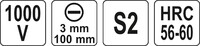 WKRĘTAK ŚRUBOKRĘT PŁASKI IZOLOWANY VDE 1000V SL 3mm 100mm YATO YT-28153