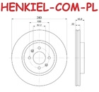 Tarcza hamulcowa wentylowana MIKODA 1143 - HYUNDAI i20 (GB, IB) 20 Coupe (GB) i20 ACTIVE (IB, GB) KIA RIO III ( UB ) RIO III Sedan (UB) RIO IV (YB, SC, FB) RIO IV Sedan (SC, FB)  - OŚ PRZEDNIA