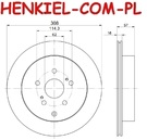 Tarcza hamulcowa wentylowana MIKODA 2140 - SUZUKI GRAND VITARA II (JT, TE, TD) XL7 (DA, DB) - OŚ TYLNA