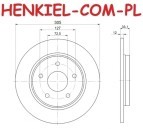 Tarcze hamulcowe pełne MIKODA 2530 + KLOCKI SAMKO 5SP1555 - DODGE JOURNEY 08r- NITRO 06r- - OŚ TYLNA