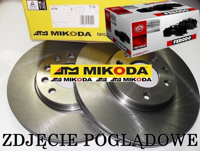 Tarcze hamulcowe pełne MIKODA 0939 + KLOCKI FERODO FDB1604 - CHRYSLER SEBRING CITROËN C4 AIRCROSS C-CROSSER DODGE AVENGER  JEEP COMPASS PATRIOT LANCIA FLAVIA MITSUBISHI ASX OUTLANDER II PEUGEOT 4007 4008 - OŚ TYLNA