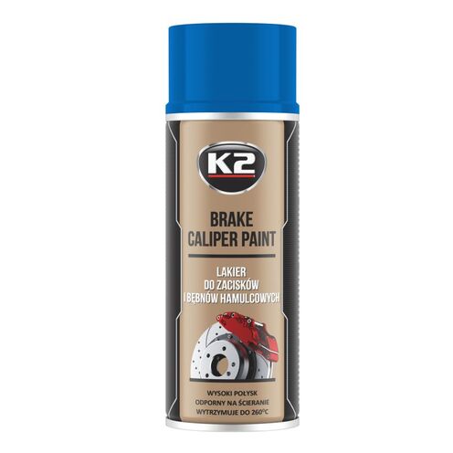 LAKIER DO ZACISKÓW I BĘBNÓW HAMULCOWYCH 400ml NIEBIESKI K2 BRAKE CALIPER PAINT L346NI