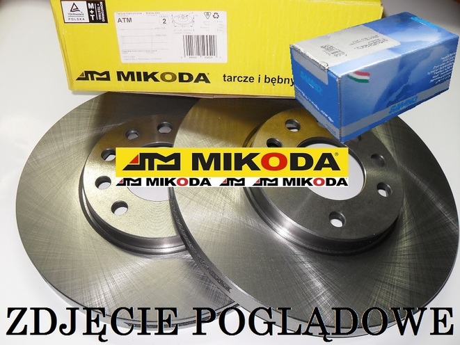 Tarcze hamulcowe wentylowane MIKODA 2532 + KLOCKI SAMKO 5SP1549 - CHRYSLER GRAND VOYAGER V (RT) DODGE JOURNEY 08r- FIAT FREEMONT (345_) - OŚ PRZEDNIA