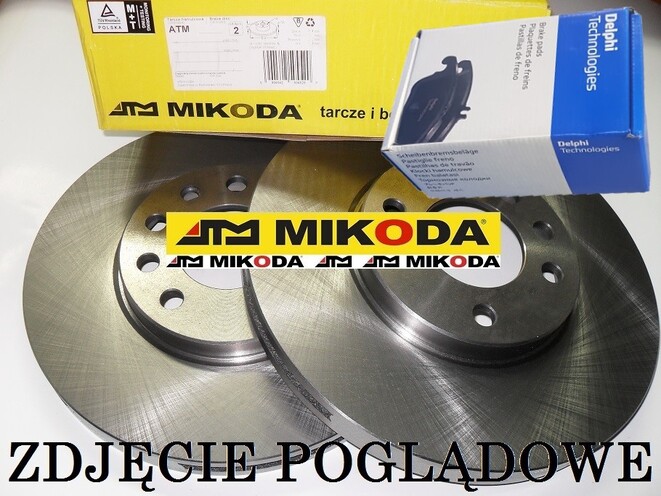 Tarcze hamulcowe wentylowane MIKODA 2631 + KLOCKI DELPHI LP3395 - LAND ROVER DISCOVERY V (L462) RANGE ROVER IV (L405) RANGE ROVER SPORT II (L494) - OŚ PRZEDNIA