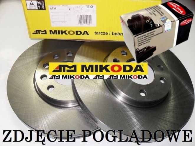 Tarcze hamulcowe wentylowane MIKODA 2540 + KLOCKI DELPHI LP3154 - JEEP GRAND CHEROKEE IV (WK, WK2) - OŚ PRZEDNIA