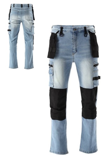 SPODNIE ROBOCZE MONTERSKIE STRETCH JEANS LIGHT BLUE r. M YATO YT-79071