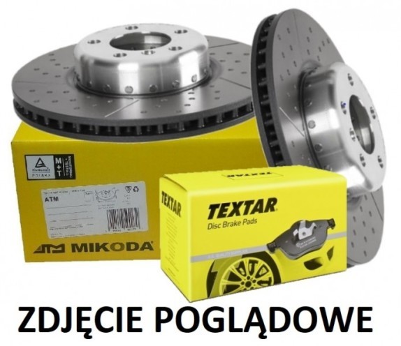 Tarcze hamulcowe wentylowane MIKODA 0479 GT nawiercane, nacinane + KLOCKI TEXTAR 2502801 - BMW 1 (F20, F21) 2 (F22,F23, F87) 3 (F30, F31, F34, F35, F80) 4 (F32, F33, F36, F82, F83) - OŚ PRZEDNIA