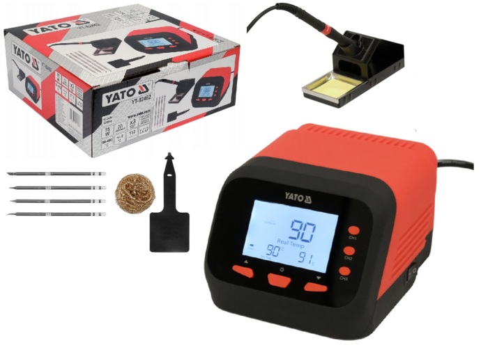 STACJA LUTOWNICZA LUTOWNICA T12 AUTOSLEEP LCD 75W YATO YT-82462