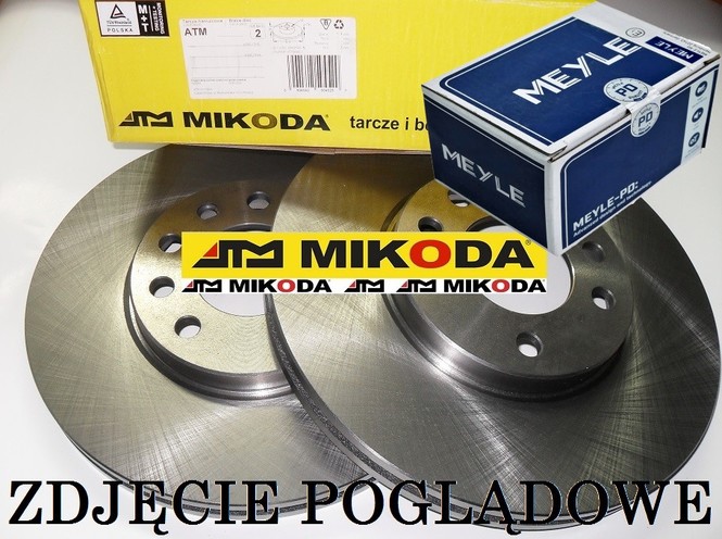 Tarcze hamulcowe wentylowane MIKODA 0297 + KLOCKI MEYLE 0252332617/W - VW PHAETON (3D1, 3D2, 3D3, 3D4, 3D6, 3D7, 3D8, 3D9) - OŚ TYLNA