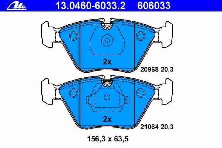 KLOCKI hamulcowe ATE 13.0460-6033.2  BMW - PRZÓD