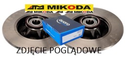 Tarcze hamulcowe pełne z łożyskiem i pierścieniem ABS MIKODA 1783L + KLOCKI QUARO QP3612C ceramiczne - FIAT TALENTO NISSAN NV300 OPEL VIVARO B RENAULT TRAFIC III - OŚ TYLNA