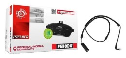 Klocki hamulcowe FERODO FDB1628 + CZUJNIK MAXGEAR 34356764298/MG - BMW 5 (E60, E61) - OŚ PRZEDNIA