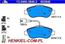 KLOCKI HAMULCOWE ATE 13.0460-3846.2 - PRZÓD