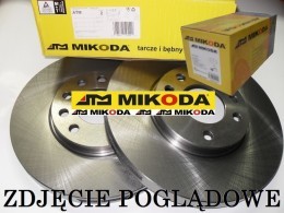 Tarcze hamulcowe wentylowane MIKODA 4211 + KLOCKI MIKODA 70291 - AUDI A4 (8K2, 8K5, 8KH B8) A5 (8T3, 8TA, 8F7) Q5 (8RB) - OŚ TYLNA