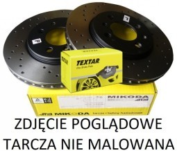 Tarcze hamulcowe wentylowane MIKODA 1490 wiercone + KLOCKI TEXTAR 2396001 - MERCEDES KLASA S (W221) - OŚ PRZEDNIA