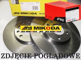 Tarcze hamulcowe wentylowane MIKODA 4216 + KLOCKI REMSA 165300 - AUDI TT (FV3, FVP) TT Roadster (FV9, FVR) - OŚ PRZEDNIA