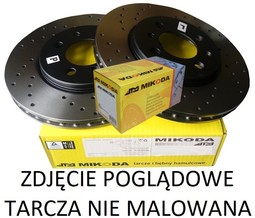 Tarcze hamulcowe wentylowane MIKODA 1490 wiercone + KLOCKI  MIKODA 71490 - MERCEDES KLASA S (W221) - OŚ PRZEDNIA