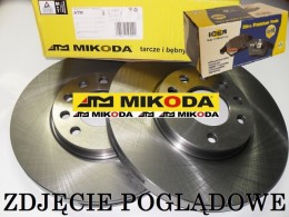 Tarcze hamulcowe wentylowane MIKODA 0552 + KLOCKI ICER 141802 - CITROËN JUMPY (VF7) FIAT SCUDO (270_, 272_) PEUGEOT EXPERT  (VF3A_,VF3U_,VF3X_) TOYOTA PROACE Nadwozie pełne/Kombi (MDX_) - OŚ PRZEDNIA